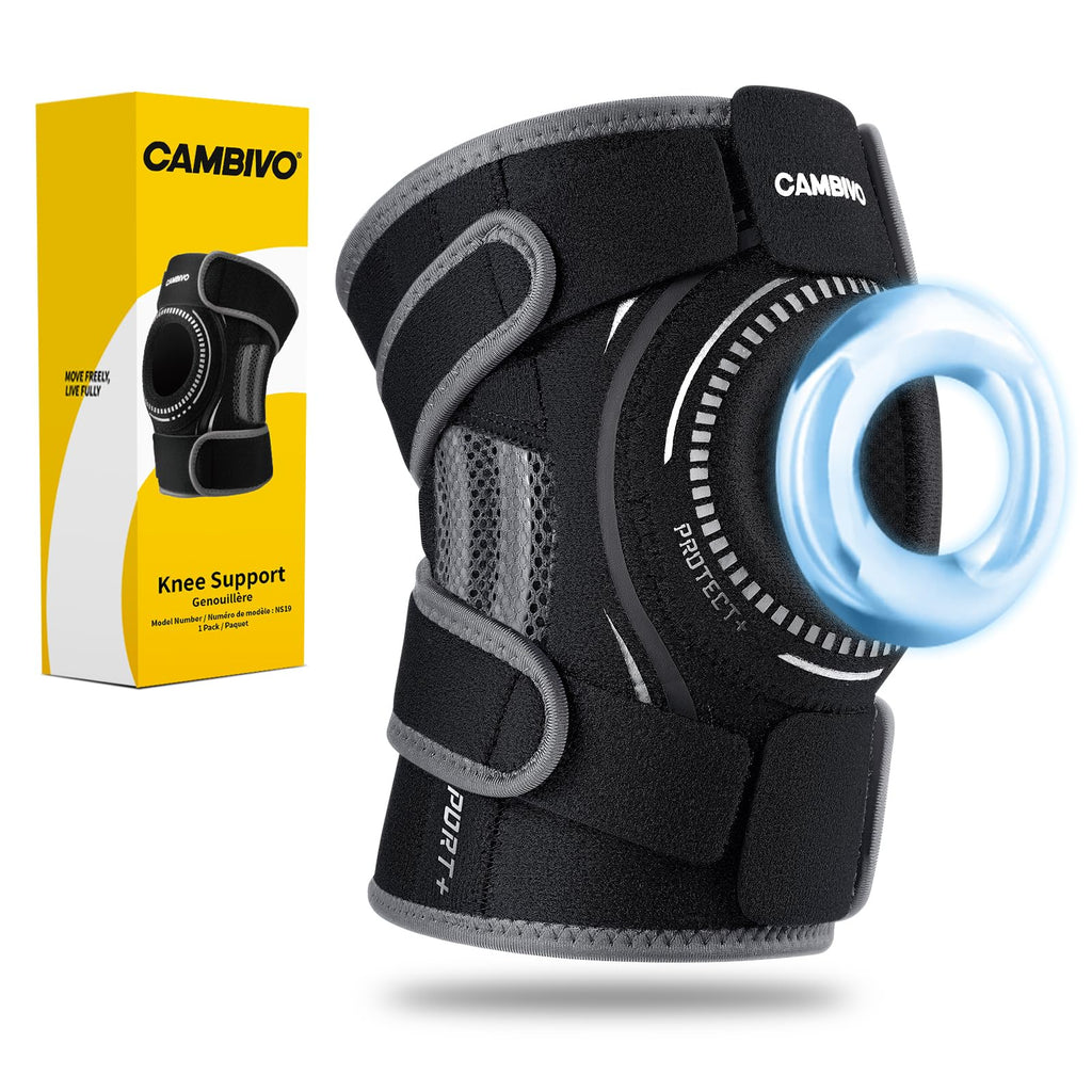 CAMBIVO Knee Brace with Stabilizers – Support for Meniscus Tear, Pain Relief