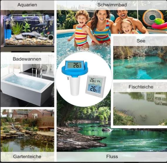 Ketotek Wireless Pool Thermometer – Digitales Schwimmbad- & Pool