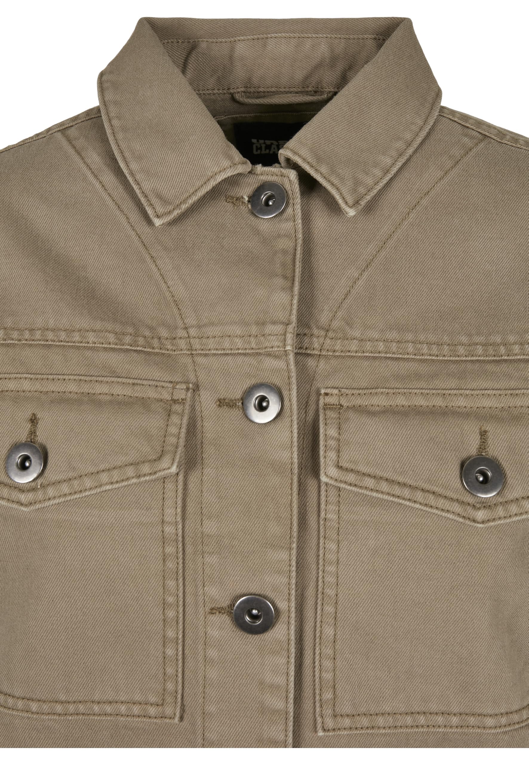 Urban Classics Damen Oversized Shirt Jacket – Khaki, 100 % Baumwolle Größe: M
