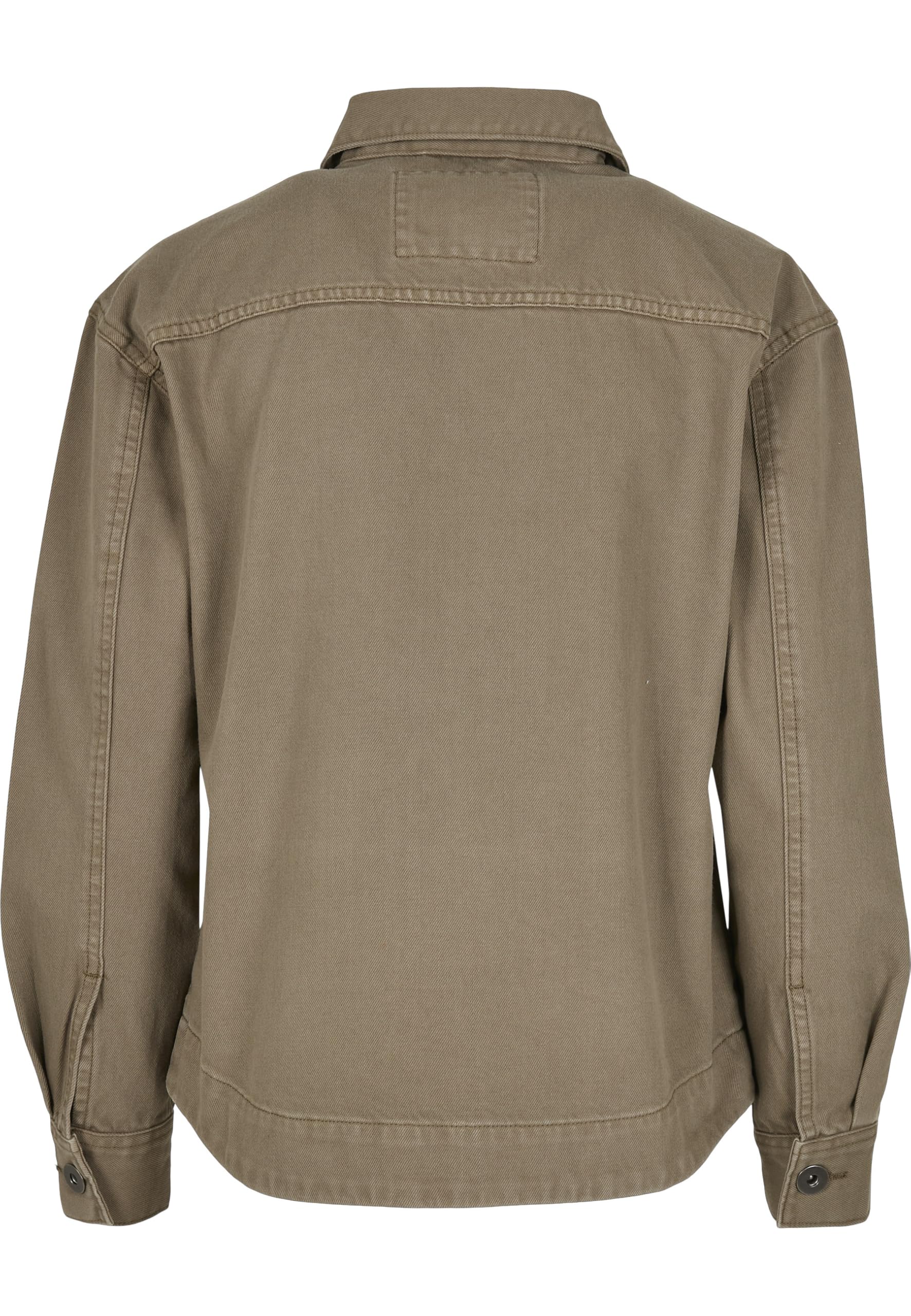 Urban Classics Damen Oversized Shirt Jacket – Khaki, 100 % Baumwolle Größe: M