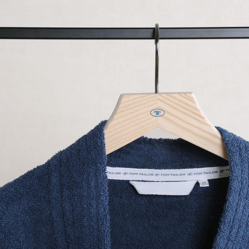 Herding Tom Tailor Kimono Bathrobe Size S 100% Cotton Navy Blue