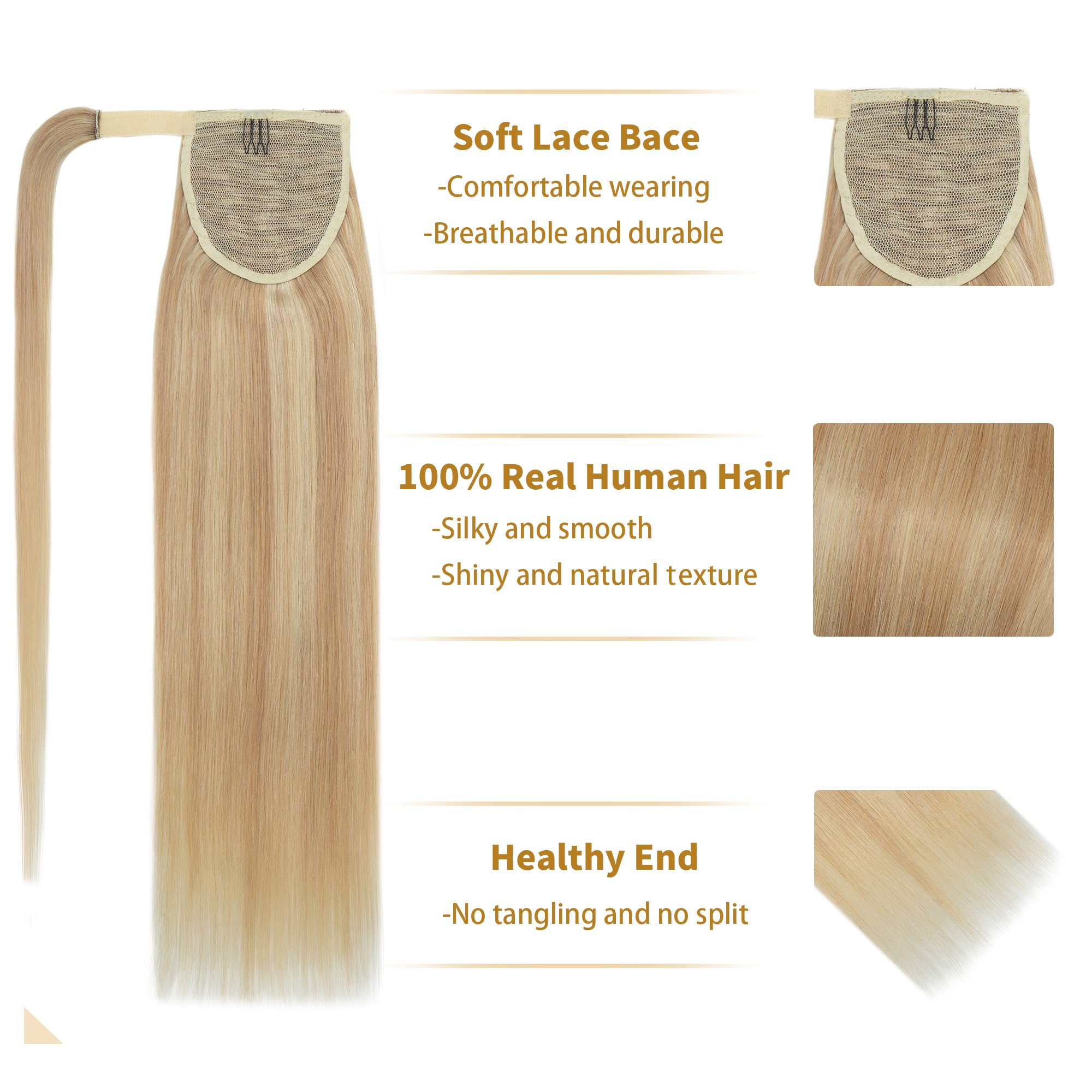 Clip-in Remy Hair Ponytail Braid Real Human Hair Extension – One Size