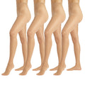 Women’s 8 Denier Sheer Tights 4-Pack Makeup Effect - Skin Tone L