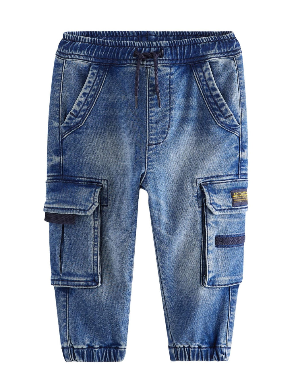 NEXT Boys Cargo Jeans Comfortable Stretch Medium Blue – 2-3 Years