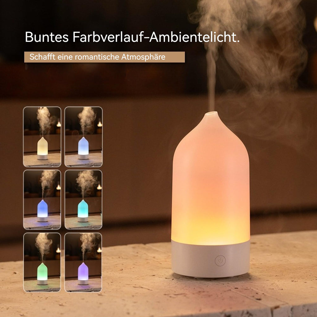 Fragrance Oil Diffuser 120ml Ultrasonic Humidifier 7-Colour LED Auto Shut-Off – White