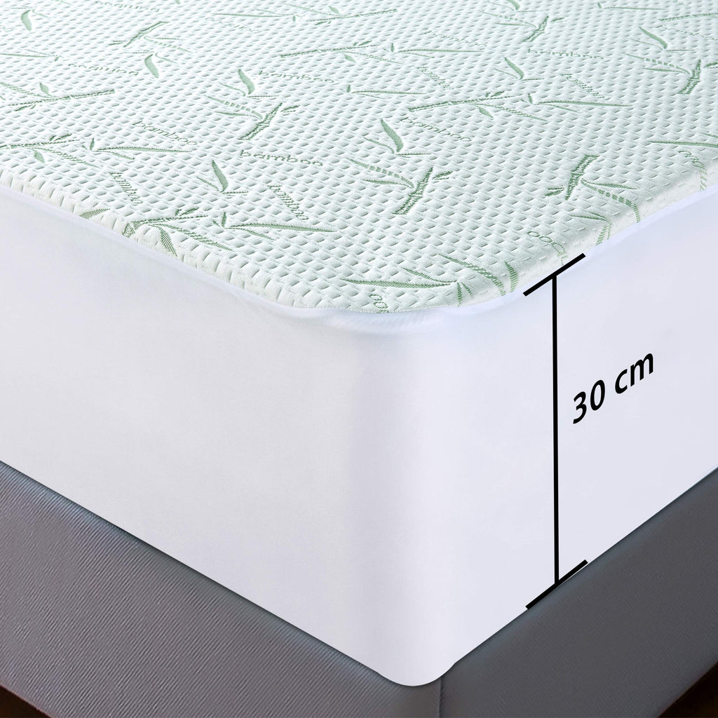 Utopia Bedding mattress protector 180 x 200 x 30 cm waterproof, viscose premium mattress topper, Oeko-Tex certified, breathable, mattress protector, all-round elastic