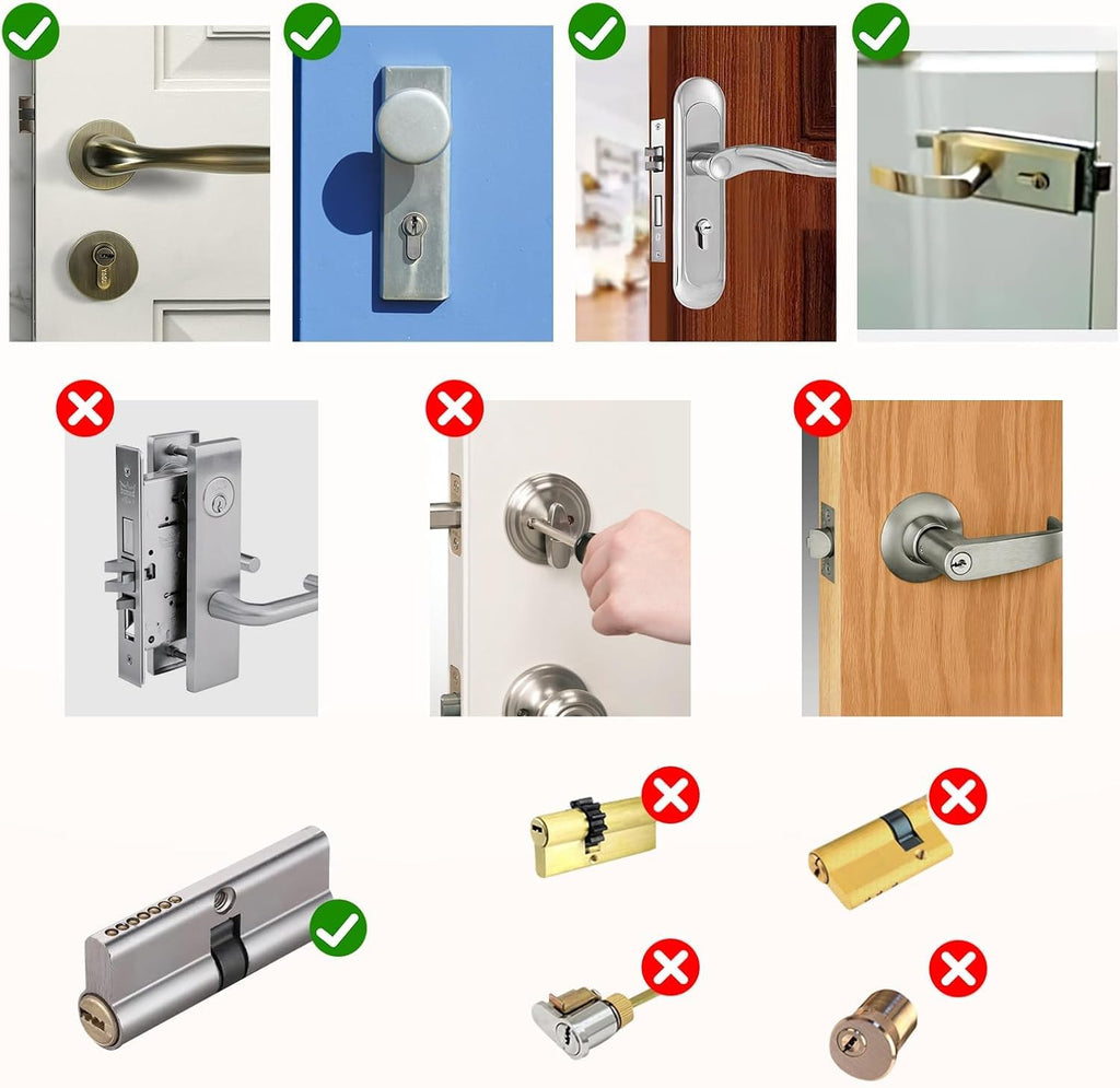 Smart Door Lock Fingerprint & PIN, IC Card & Key Support Smart Life App – 60–90mm