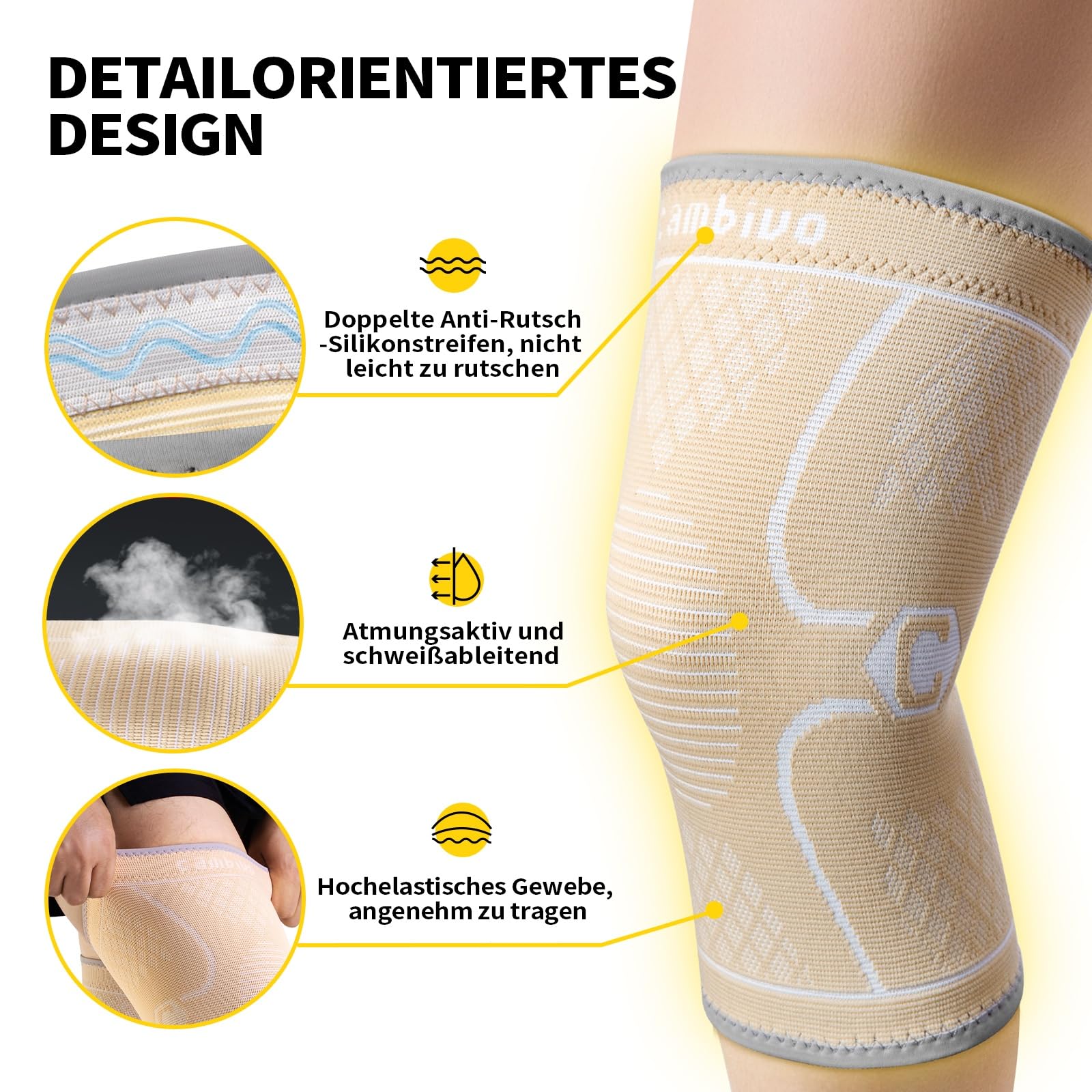 Knee Brace Support for Meniscus/ACL Recovery – Pack of 2