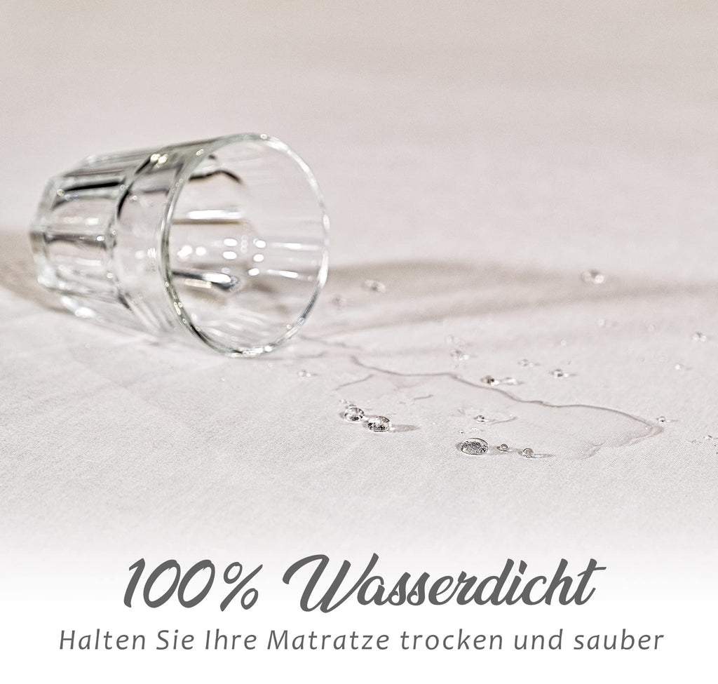 Mattress Cover 180x200 Anti-mite, Antibacterial, 100% Bamboo Mattress Cover, Mattress Protector, Super Soft, Highly Breathable Silent Waterproof Mattress Cover [180 x 200 cm]
