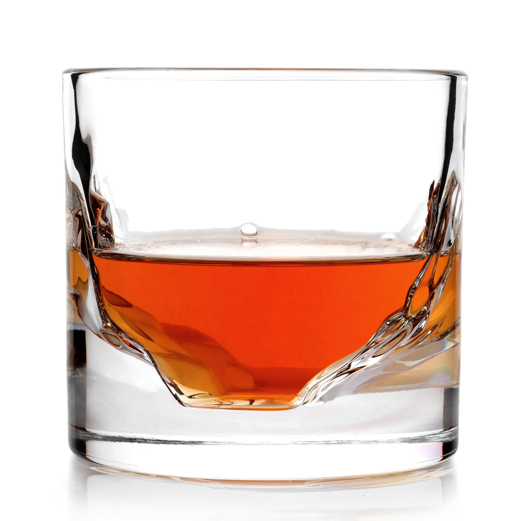 LIITON Exclusive Whiskey Glasses Set Grand Canyon 2-piece made of crystal glass, tumbler glasses, gifts for men for cocktails, gin, bourbon, rum, drinking glasses gift set