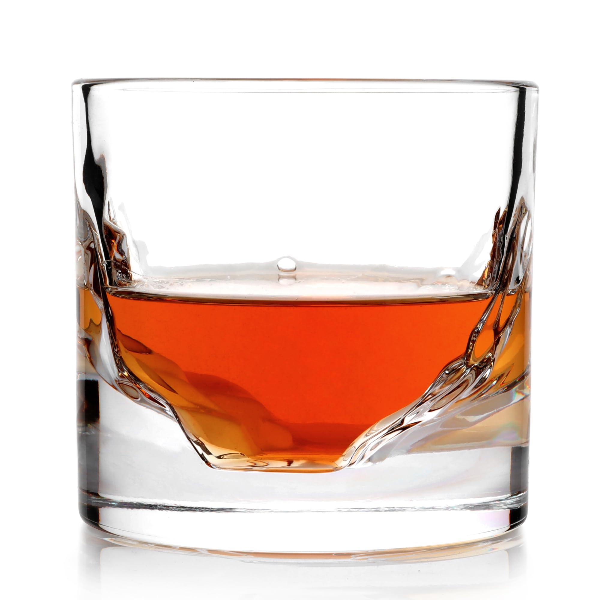 LIITON Exclusive Whiskey Glasses Set Grand Canyon 2-piece made of crystal glass, tumbler glasses, gifts for men for cocktails, gin, bourbon, rum, drinking glasses gift set