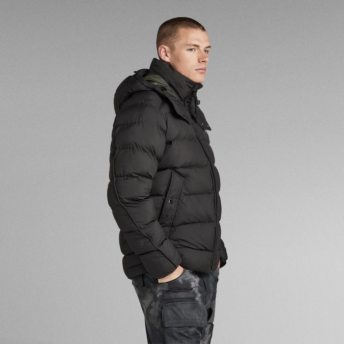 G-Star RAW G- Whistler Padded Hooded Jacket Dark Black - XXL