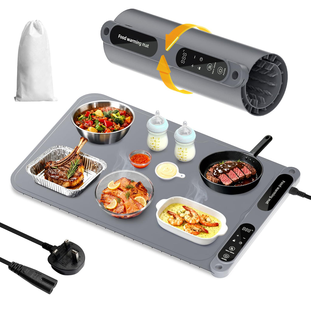 Portable Food Warming Plate Adjustable Temperature Control – Nano-Silicone