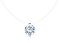 Women’s Moissanite Necklace 2ct 8mm D VVS1 – Nylon Chain