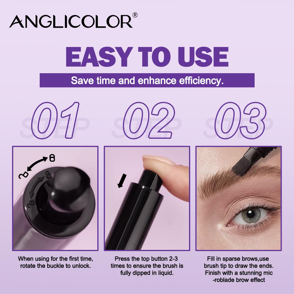 Eyebrow Pencil Microblading Hair-stroke Long-lasting with Angled Brush – Shade 05