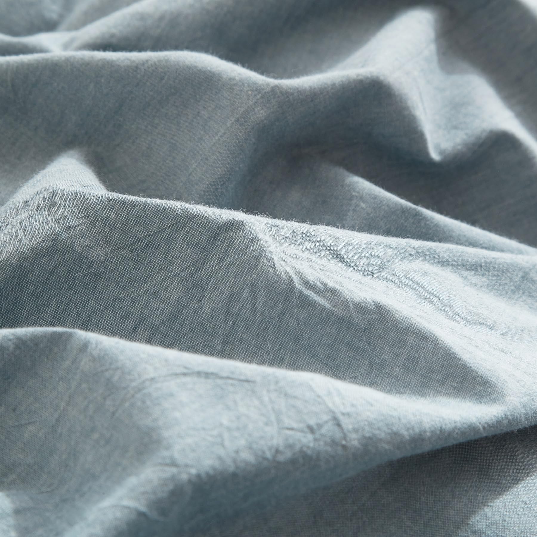 Half Linen Duvet Cover Set 220x240cm Cotton-Linen Blend Breathable Soft with 65x65
