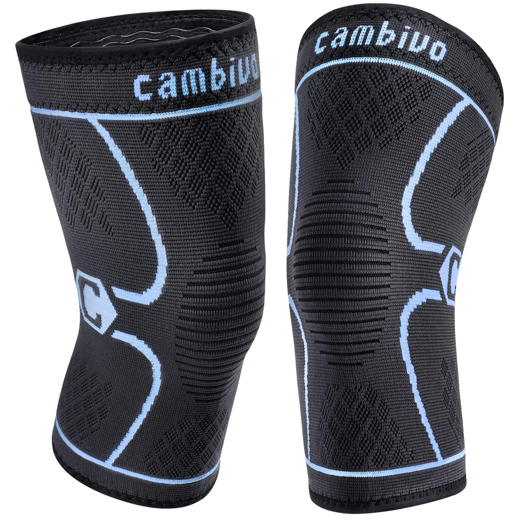 CAMBIVO Knee Brace for Men and Women, Recovery Support for Meniscus Tears and ACL – Black
