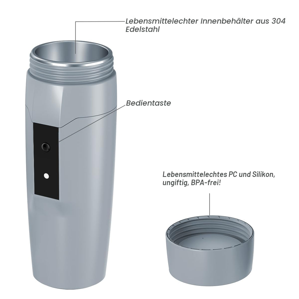 Portable 12V Kettle Boiler Electric Travel Kettle Fast Water Heater – Black
