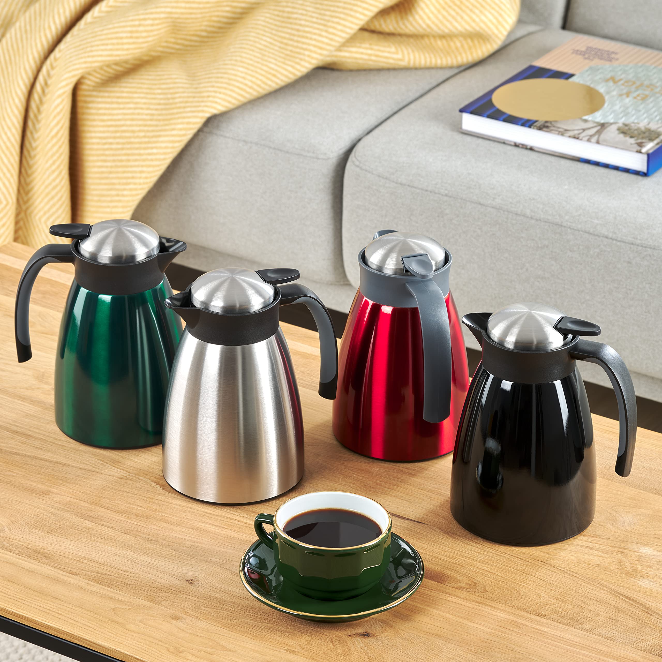 Blumtal BPA-Free Thermos Teapot 1L – Off-White