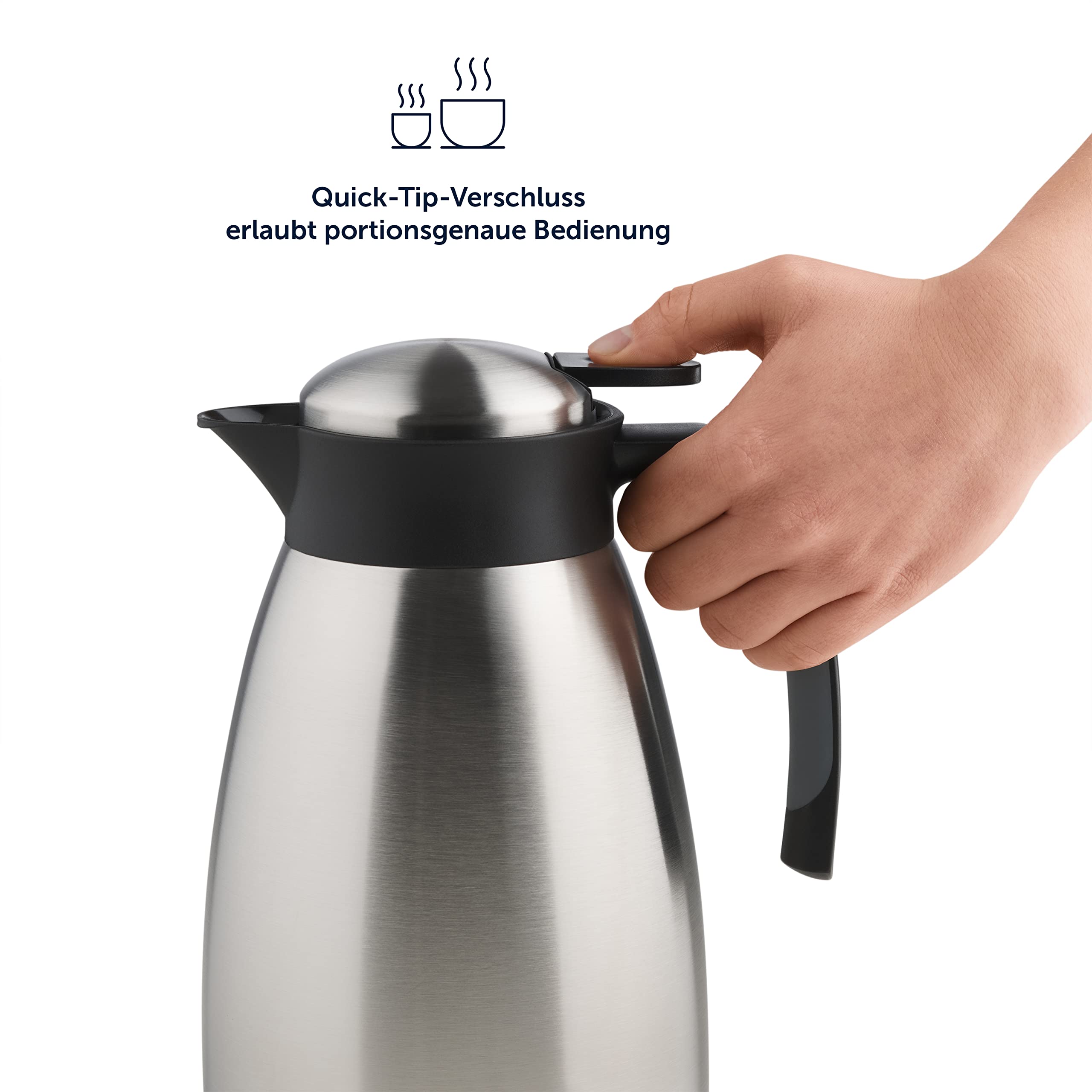 Blumtal BPA-Free Thermos Teapot 1L – Off-White