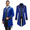 Steampunk Men's Coat Victorian Gothic Cosplay – Blue XL