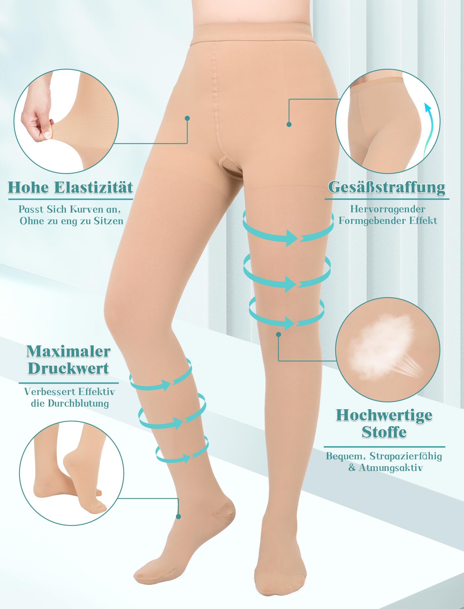 Compression Stockings 20-30 mmHg Class 2 Medical Support – Unisex
