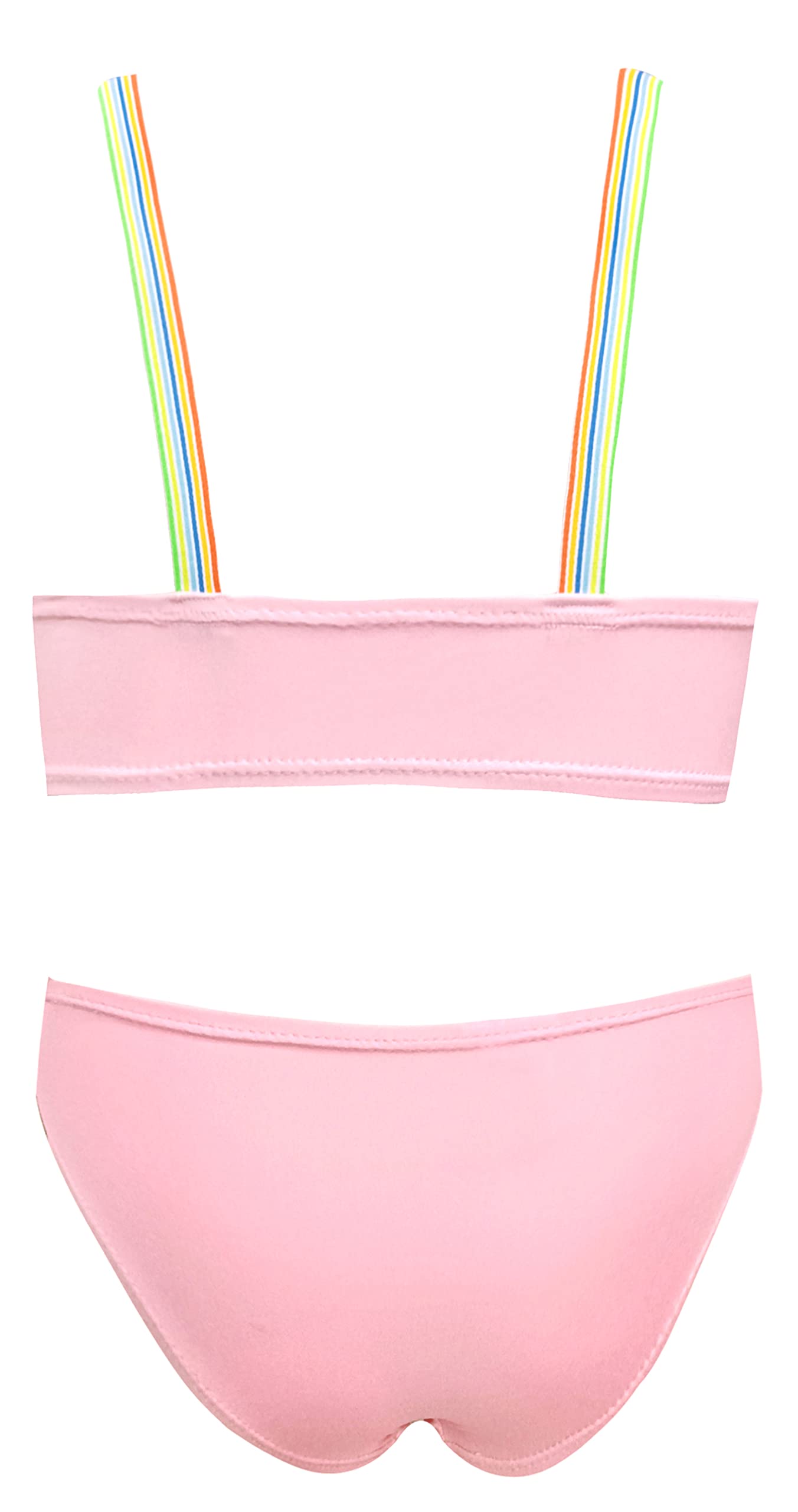 Girls Two-Piece Tankini Swimsuit Printed – Pink A 3-4 yrs