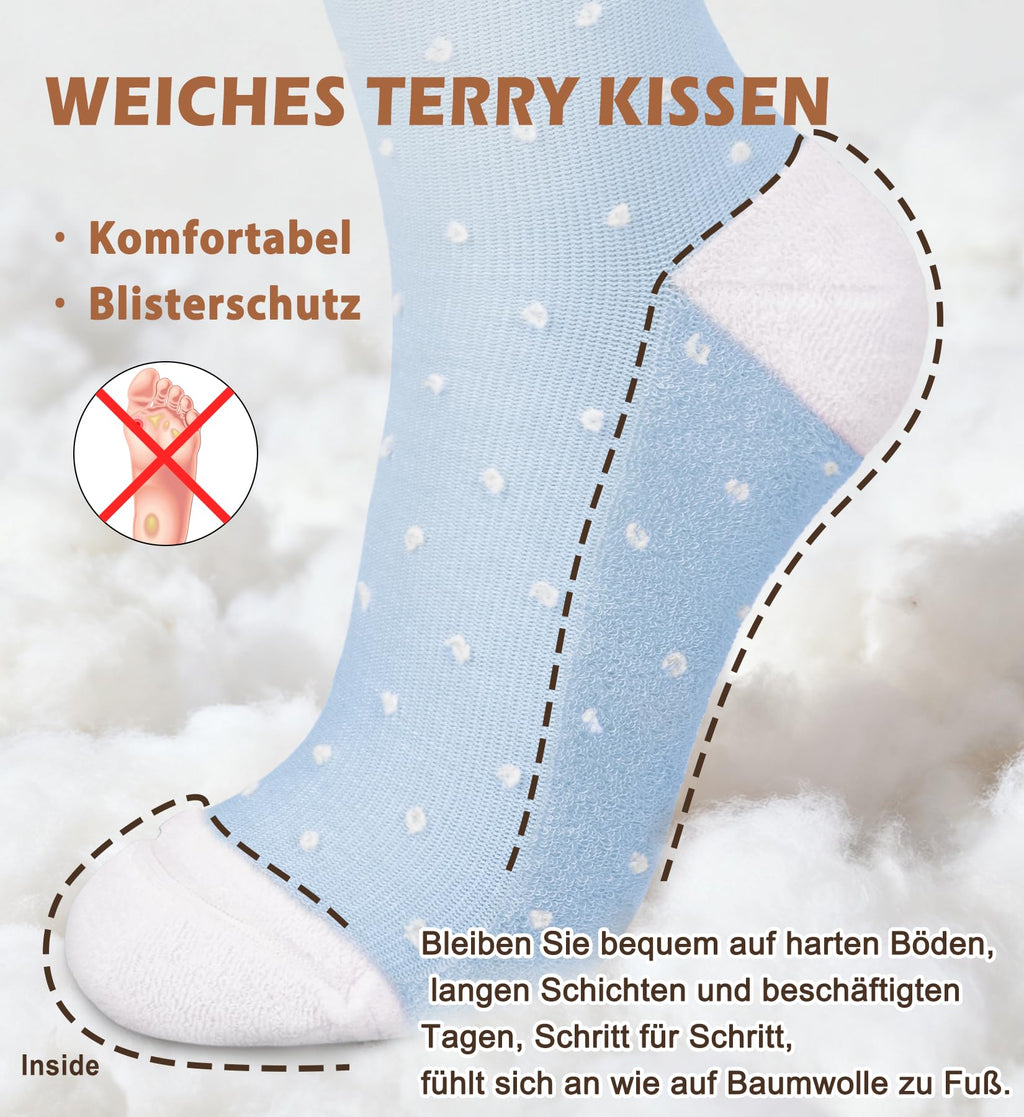 Compression Knee-High Cotton Support Socks Thrombosis – Blue L-XL (39-42)