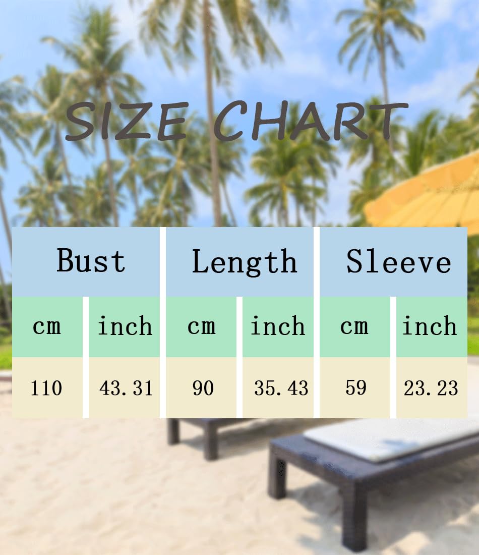 Women’s Beach Cover-Up V-Neck Sheer Beach Dress Poncho – Long