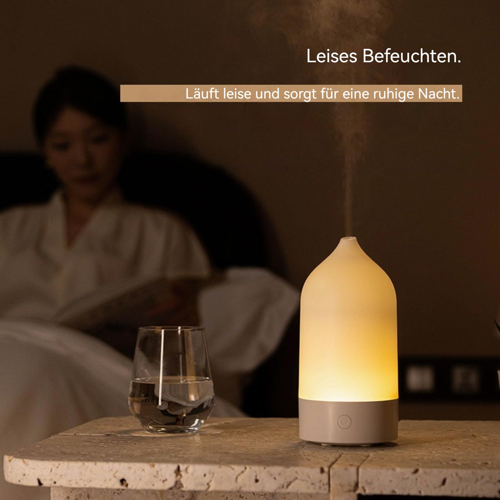 Fragrance Oil Diffuser 120ml Ultrasonic Humidifier 7-Colour LED Auto Shut-Off – White