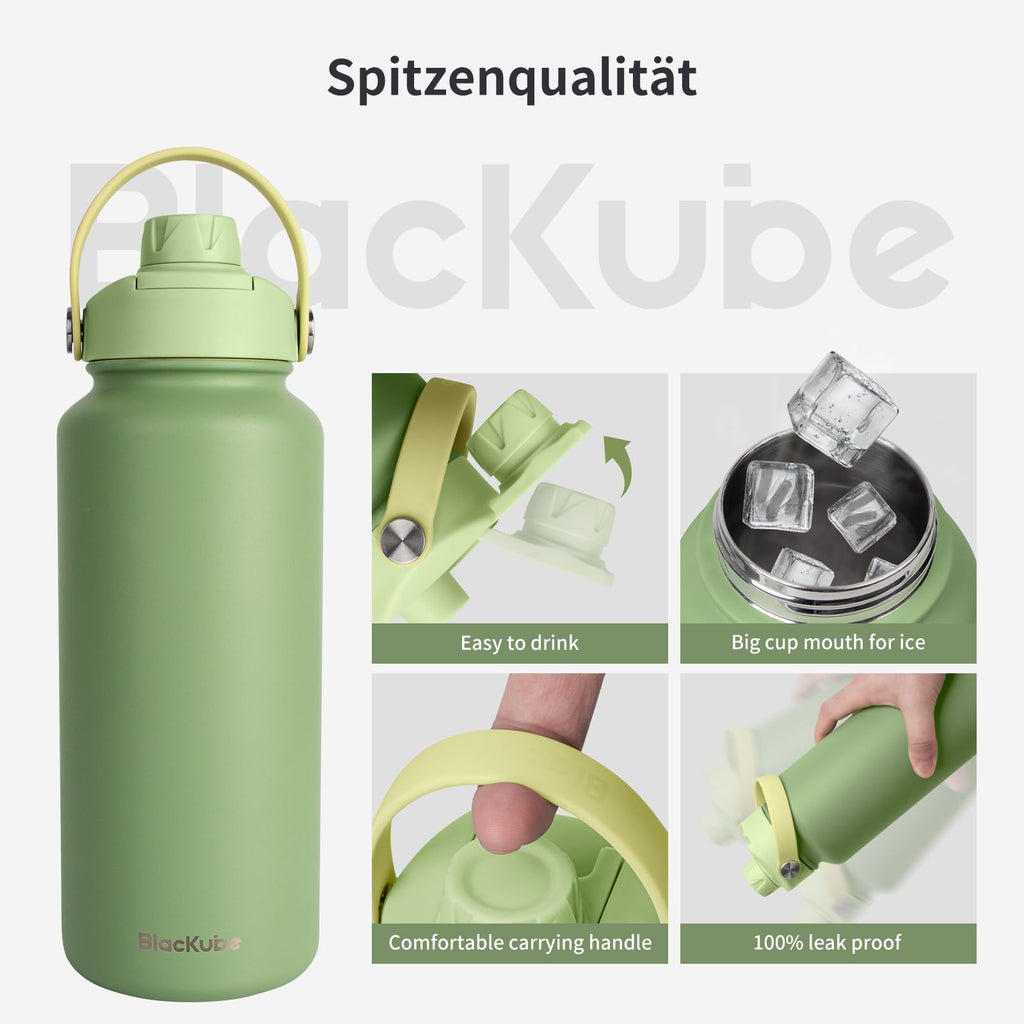 Stainless Steel Water Bottle 1000ml Insulated Leak-Proof BPA-Free – 1000ml Stainless