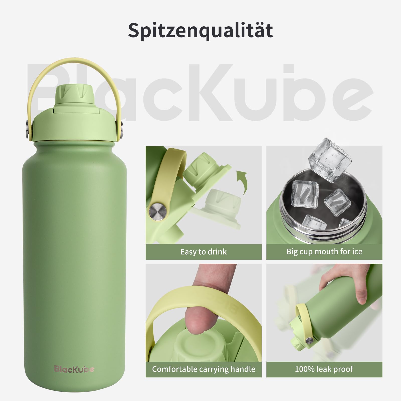 Stainless Steel Water Bottle 1000ml Insulated Leak-Proof BPA-Free – 1000ml Stainless